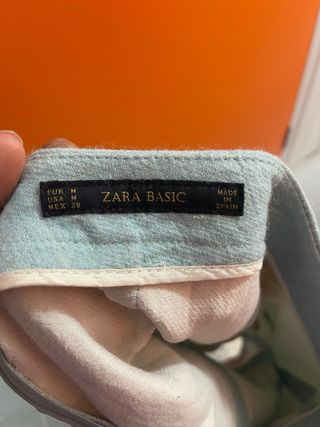 Falda corta verde azulado