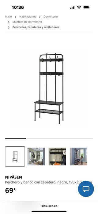 Perchero y banco zapatero IKEA NIPÅSEN