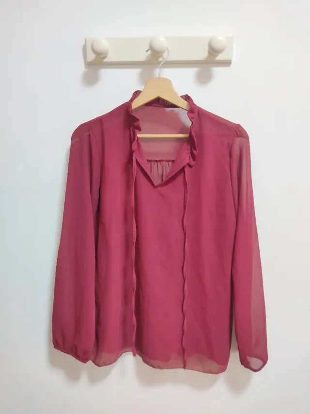 Blusa granate con viscosa