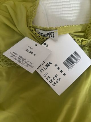 Camisón verde lima corto sin estrenar