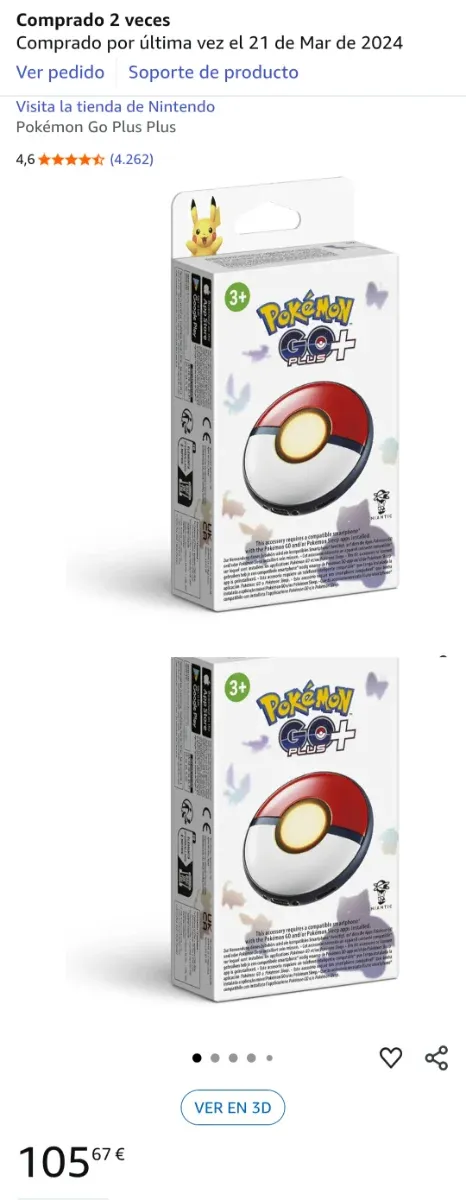 Nintendo Pokémon GO Plus +