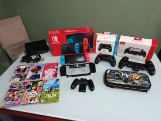 Nintendo Switch con juegos y accesorios