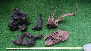 Pack de 5 Raíces y Troncos para Acuarios.