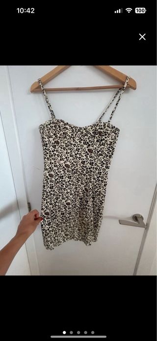 Conjunto top y pantalón azul satinado