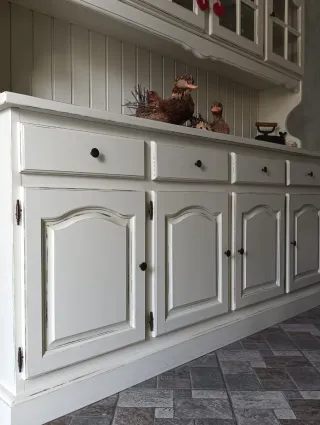 Credenza/Buffet in legno con ante in vetro