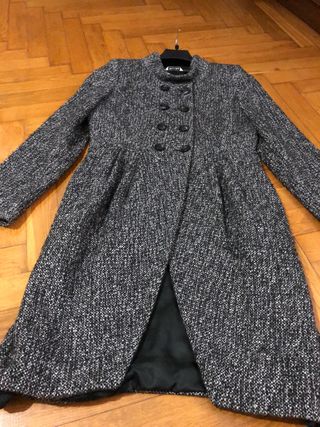 Cappotto Più e più pura Lana Grigio e nero