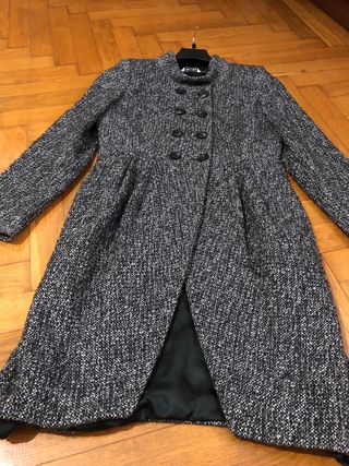 Cappotto Più e più pura Lana Grigio e nero