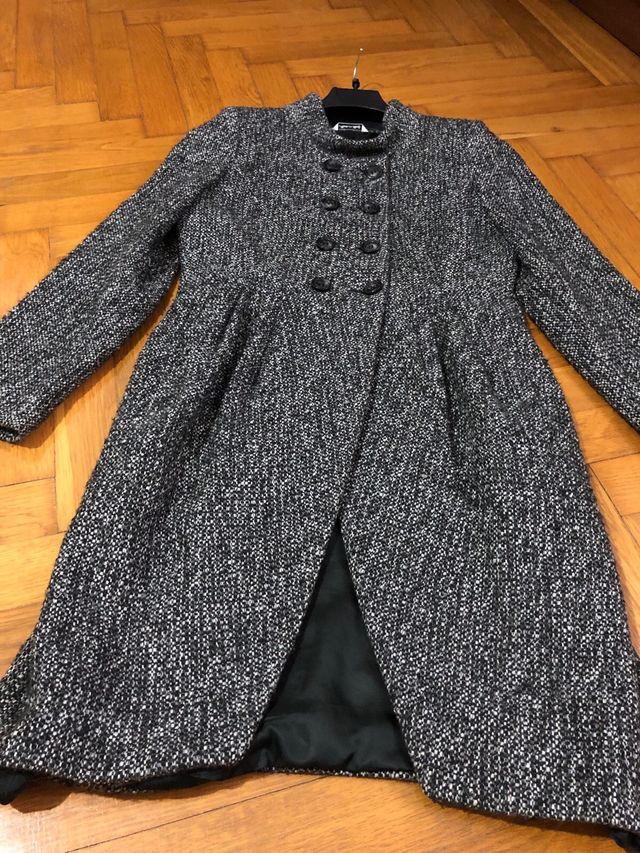 Cappotto Più e più pura Lana Grigio e nero 