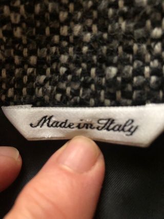 Cappotto Più e più pura Lana Grigio e nero