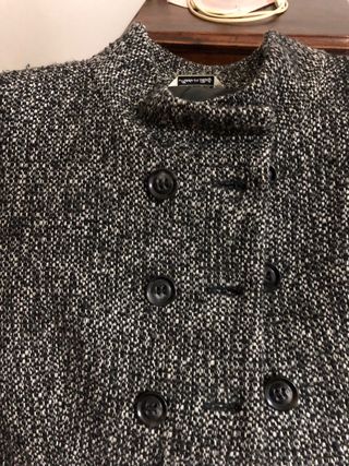 Cappotto Più e più pura Lana Grigio e nero