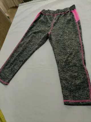 Leggings cortos grises y rosas T M