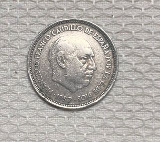 Moneda 25 Pesetas 1957 Estrella 58