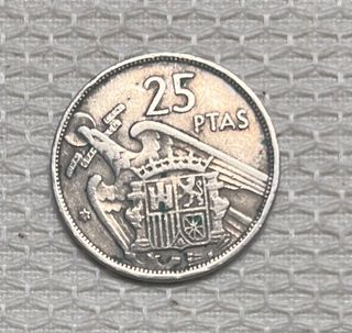 Moneda 25 Pesetas 1957 Estrella 58
