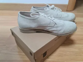 Zapatos comunión niño beige ante