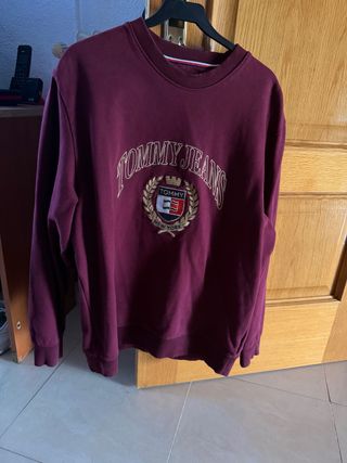 Sudadera Tommy Jeans Granate Talla L
