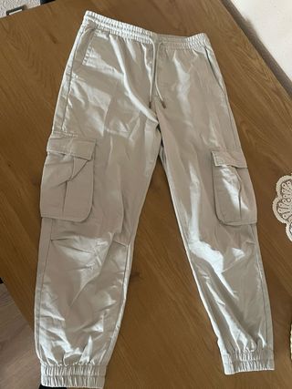 Pantalones Cargo Zara Beige
