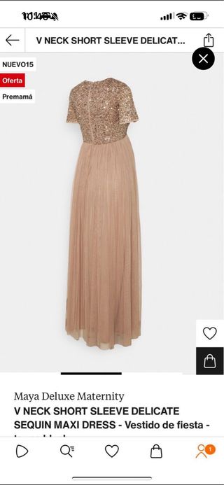 Vestido premamá Maya Deluxe lentejuelas