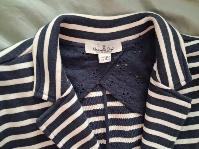 Americana Massimo Dutti Rayas Azul/Blanco