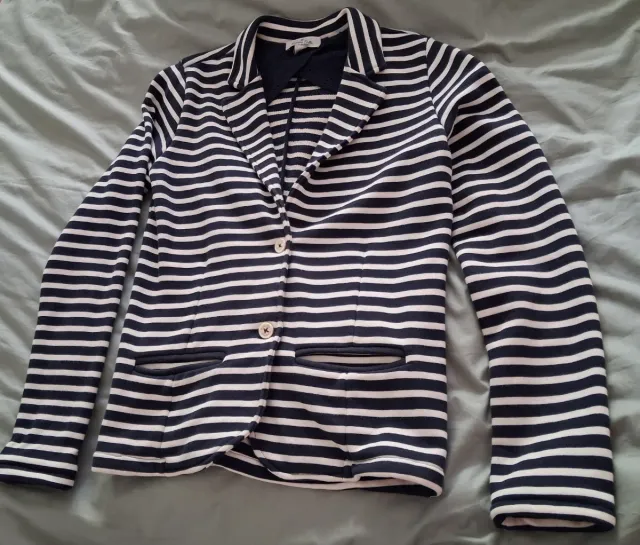 Americana Massimo Dutti Rayas Azul/Blanco