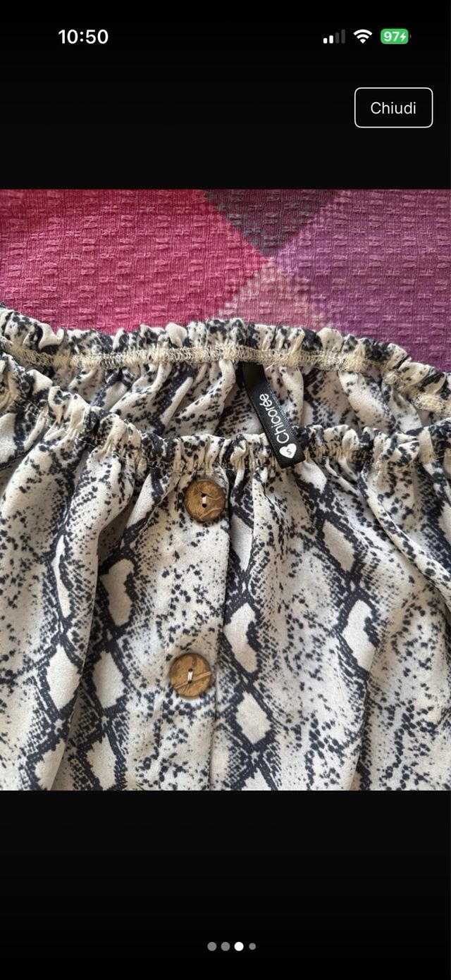 Camicia donna velata beige/grigia