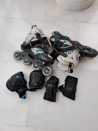 Patines en línea y protecciones