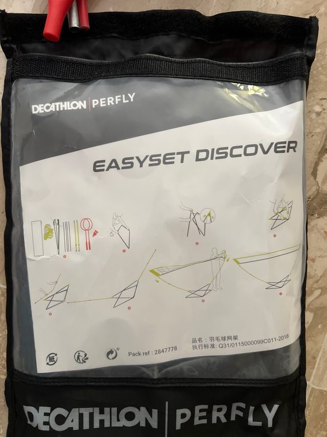 Kit Bádminton con raquetas, Red y Volantes