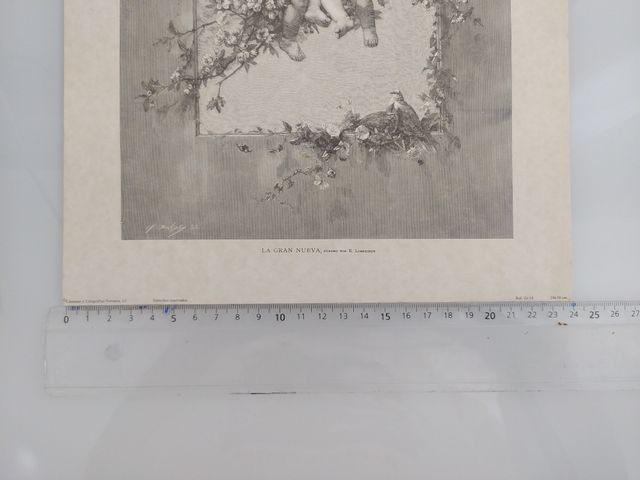 Lámina Litografía E. Lobrichon Ángeles