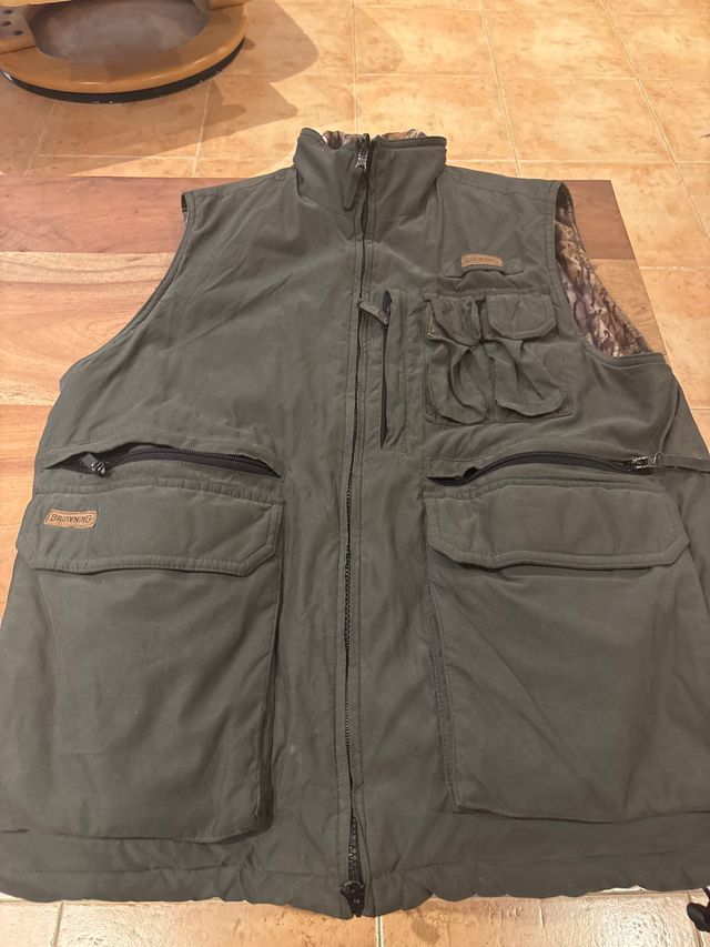 Chaleco Reversible Caza Browning Verde/Camuflaje 