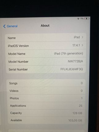 Apple iPad di settima generazione da 128 GB