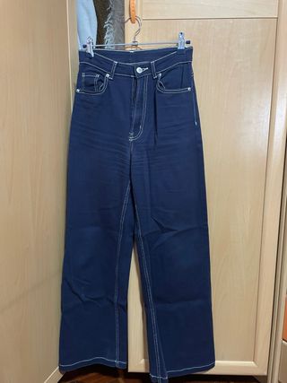 Pantalón vaquero elástico azul 