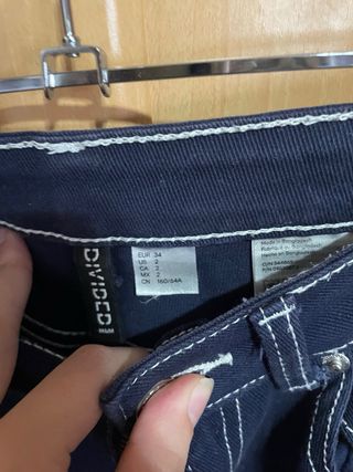 Pantalón vaquero elástico azul 
