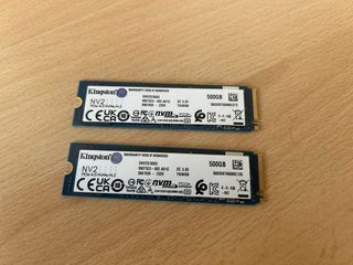 2x Kingston NV2 NVMe M.2 500GB SSD (Mala Salud)