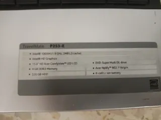 Portátil Acer P253-E Negro/Plateado
