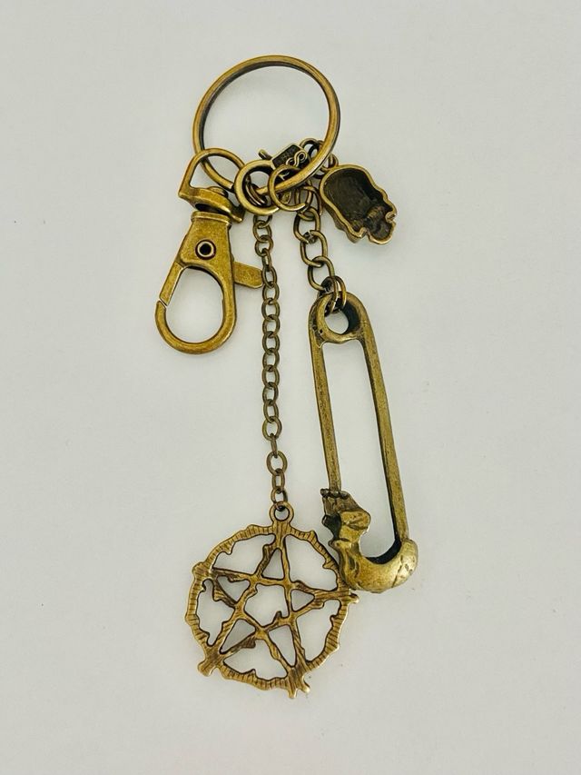 Llavero Steampunk Calaveras Pentagrama