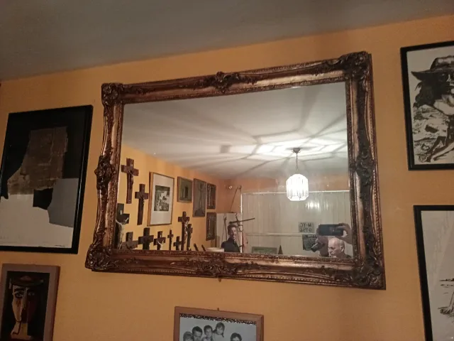 Espejo antiguo marco madera