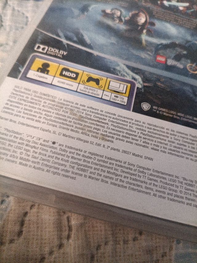 Juego de LEGO El Hobbit para  PS3