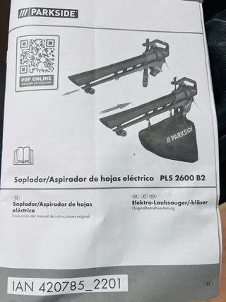 Soplador Parkside 2600W