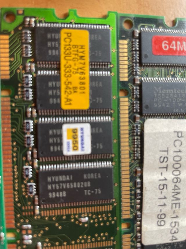 Módulos RAM Hynix, Hyundai, IBM, Memtech