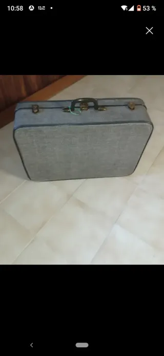 Maleta Vintage Años 60 Gris