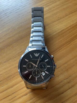 Reloj Emporio Armani 43mm Hombre Negro/Plata