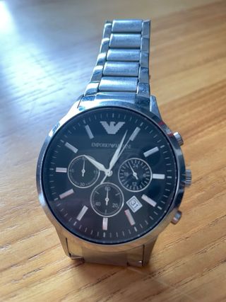 Reloj Emporio Armani 43mm Hombre Negro/Plata
