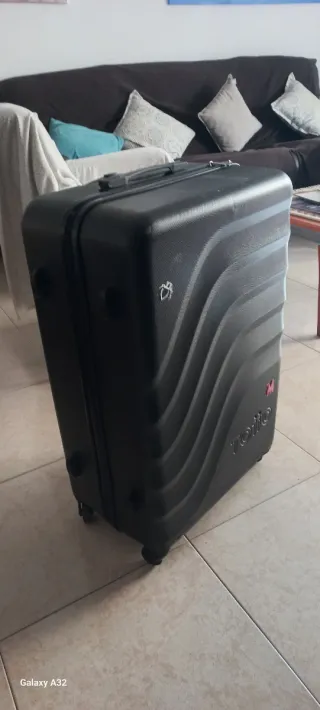 Maleta grande rígida negra gran capacidad