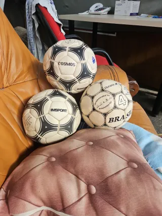 Lotto di 3 palloni da calcio Cosmos vintage, Impsport, Br