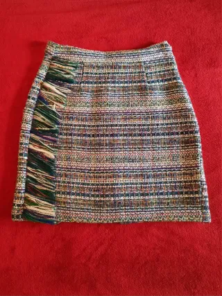 Falda Zara Tweed Multicolor