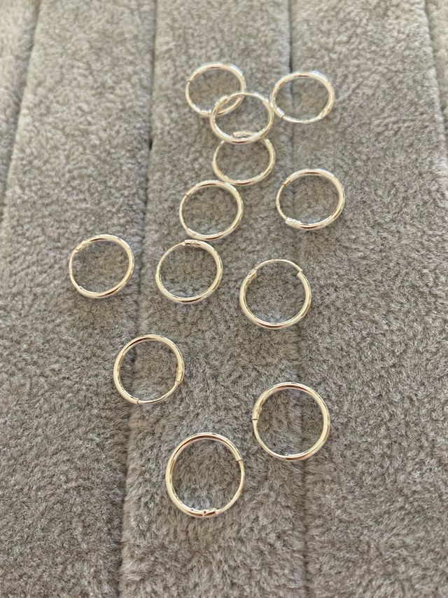 Aros 10mm Plata de Ley 925 
