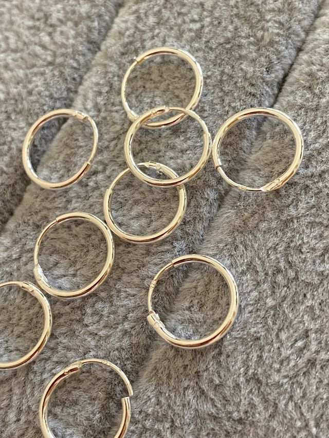 Aros 10mm Plata de Ley 925 