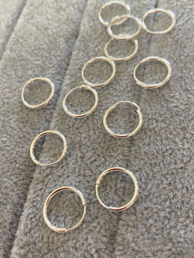 Aros 10mm Plata de Ley 925 