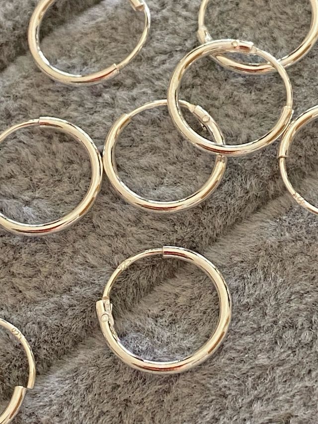 Aros 10mm Plata de Ley 925 