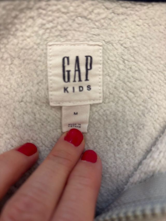 Chaqueta Gap Niño Gris Cremallera talla M, 10 Y