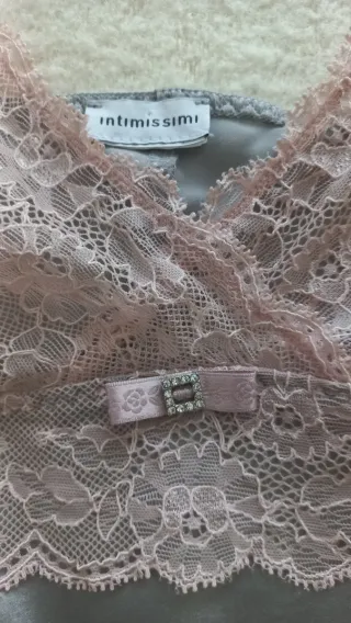 Camisón Intimissimi Gris Perla/Rosa
